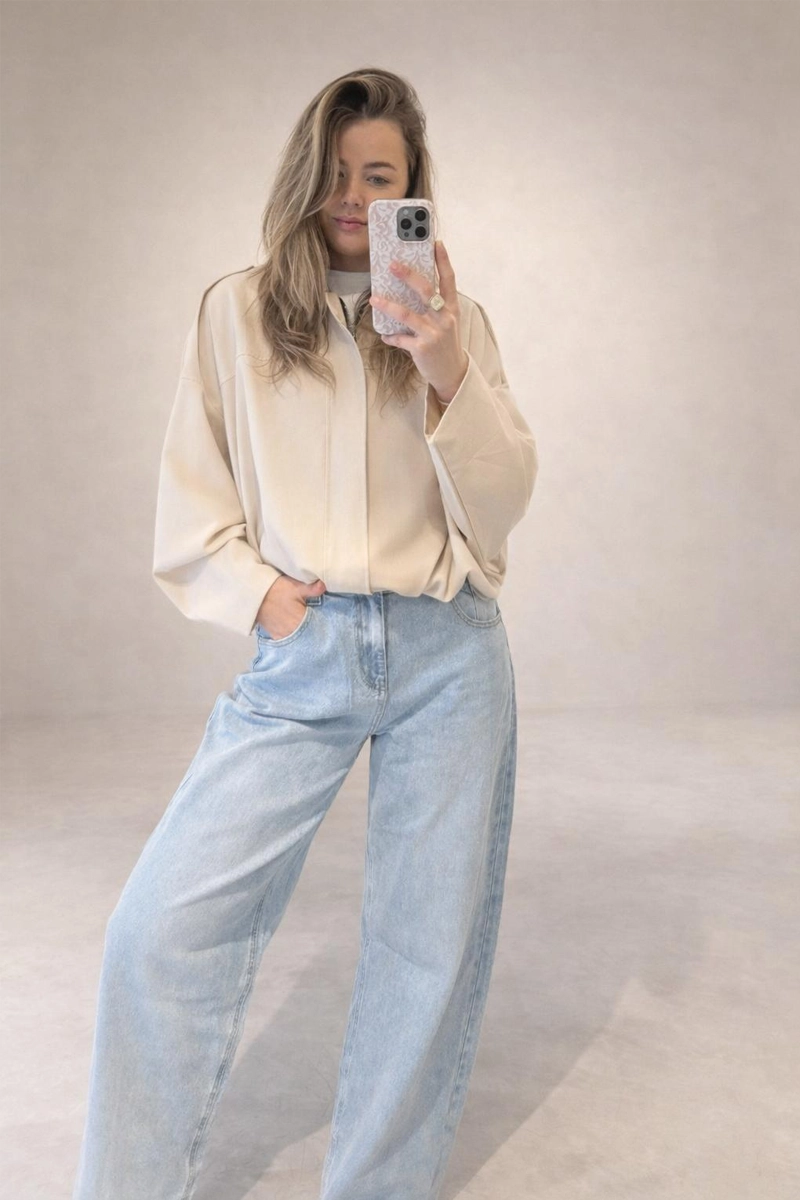 Beige Oversized Jasje