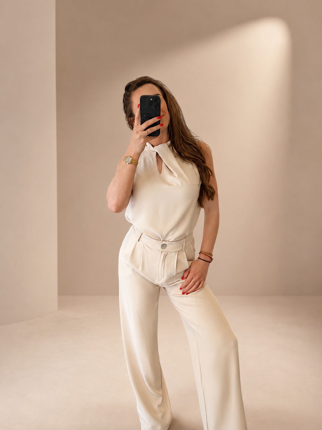 Mila top beige