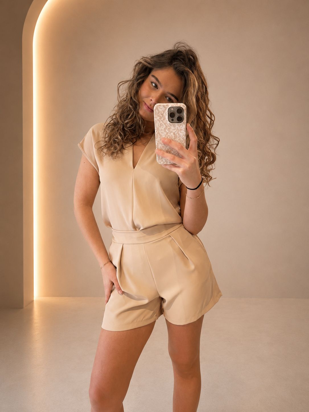 Mila top zand